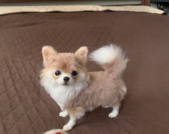 Handcrafted Felted Сhihuahua dog