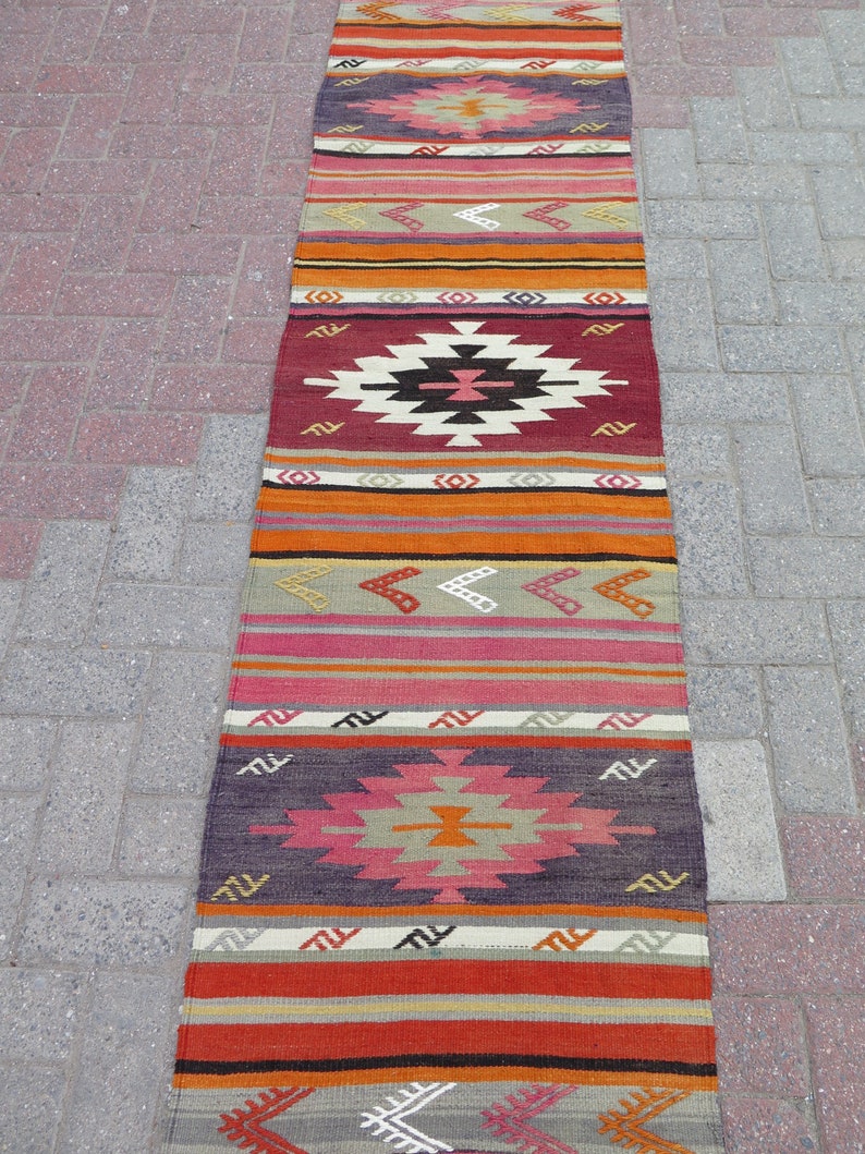 Bohemian Runner Rug Hallway Rug Runner Kilim Rug Turkish Etsy