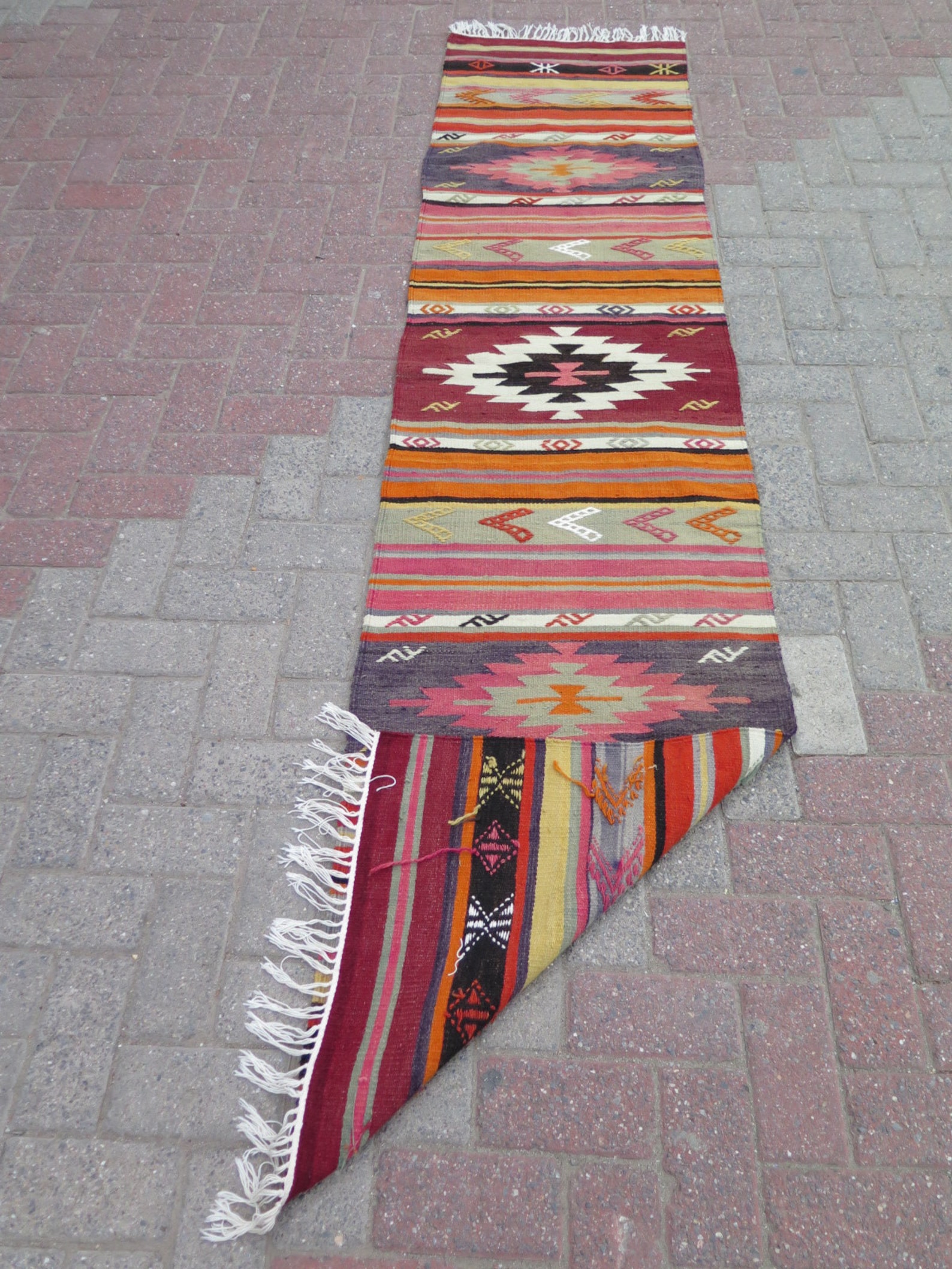 Bohemian Runner Rug Hallway Rug Runner Kilim Rug Turkish Etsy