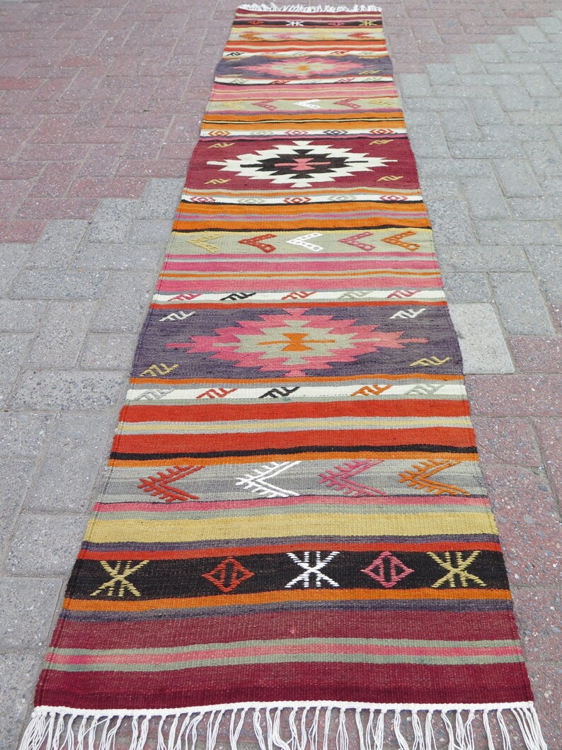 Bohemian Runner Rug Hallway Rug Runner Kilim Rug Turkish Etsy