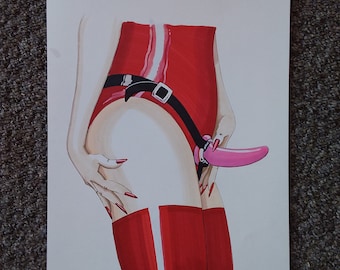 Something for you. Dominatrix fetish illustration