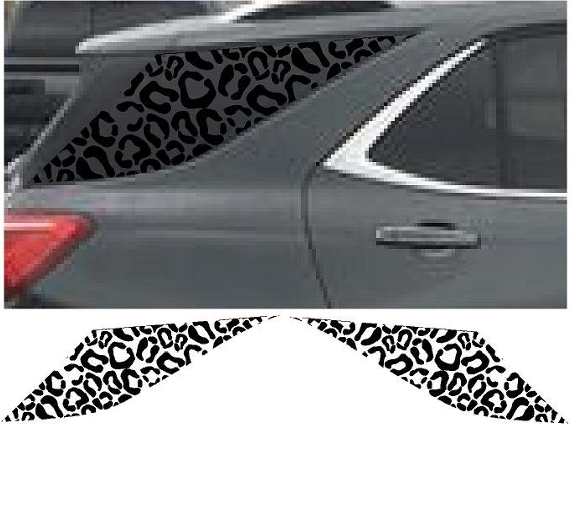 Kit of 2 Cheetah / Leopard Print Decal Rear windows Chevy | Etsy