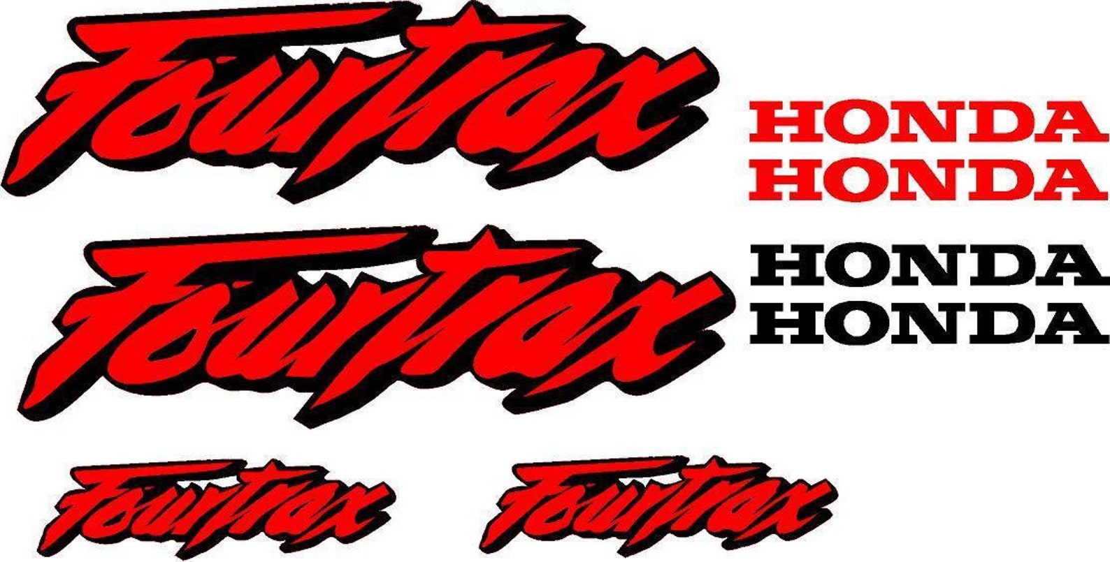 Honda Fourtrax Gas Tank Decal set stickers moto hrc Set of 8 Etsy