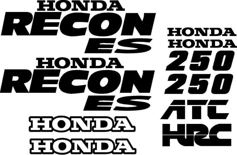 Set of 1995 Honda Fourtrax Decals Gas Tank Fenders 300 ATC HRC 8