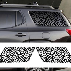 Kit of (2) Leopard Cheetah Print Decal Rear windows Fits GMC Acadia 2017-2021 Side