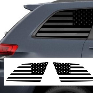 Kit of (2) USA Flag Decal Rear windows Fits Jeep Grand Cherokee 2011-2021 American
