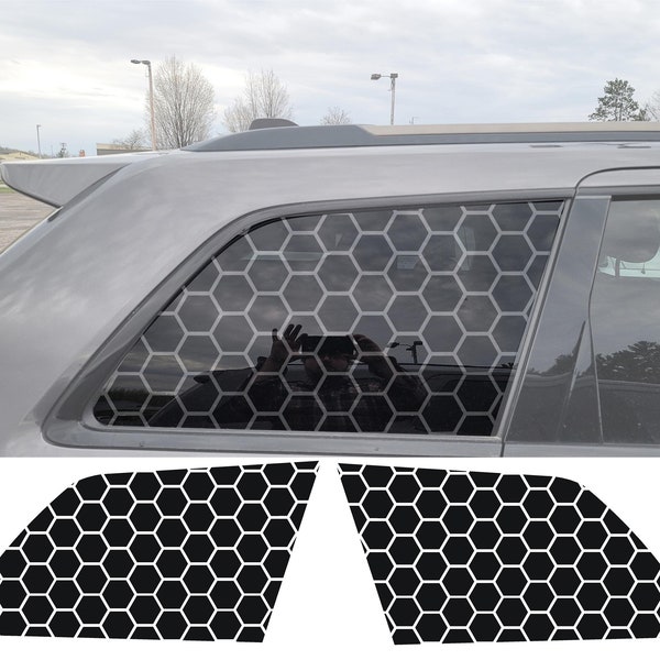 Kit of (2) Honeycomb Endless Decal Rear windows Fits Jeep Grand Cherokee 2011-2021