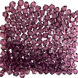 Amethyst 4mm SWAROVSKI Bicone Bead  5328