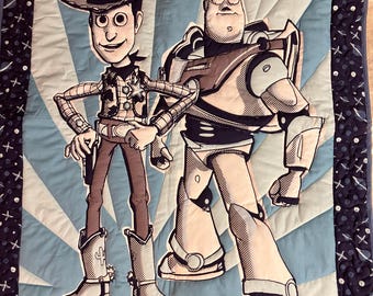 Toy Story Quilt - Woody and Buzz Lightyear - Free Shipping in U.S.