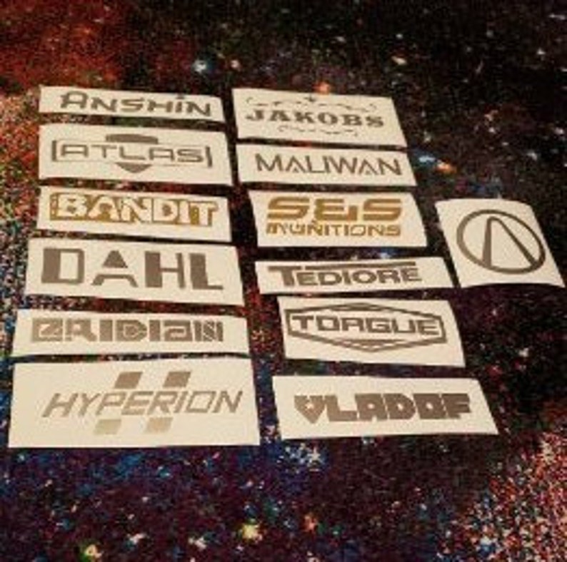Maliwan Gun Manufacturer Sticker Decal Borderlands logo Vinyl