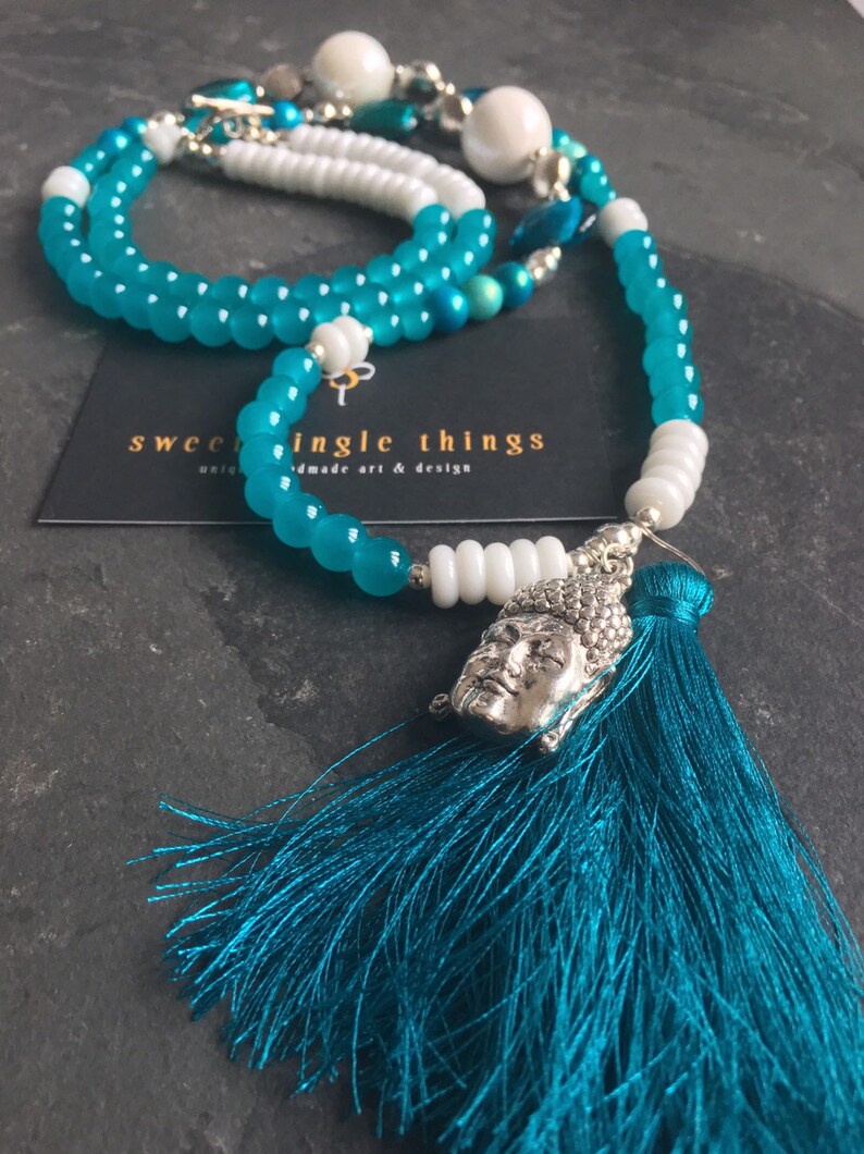 summer tassel necklace ethnic bohemian pearl necklace mala necklace malastyle gift charm necklace yoga Mala gypsy necklace yoga jewelry