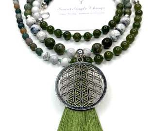 Mala - Yoga - Begging - Necklace - Style - Tassel - Boho - Hippie - Ethno - Jewelry - Gift - gift - handmade - singleitem - necklace - love