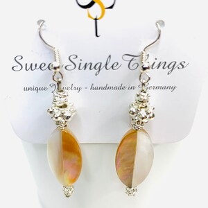 Earrings - drop earrings - earrings - jewelry - gift - woman - love - unique - handmade - jewelry - mother of pearl - summer style