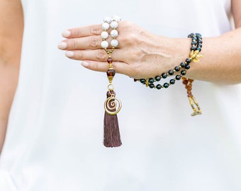 Mala - Yoga - charm - chain - style - tassel - boho - hippie - ethno - jewelry - gift - gift - handmade - single item - necklace - love