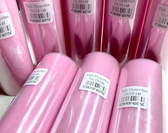 tulle, tulle rolls, pink, craft supplies, craft accessories, baby pink, fabrics, ribbons