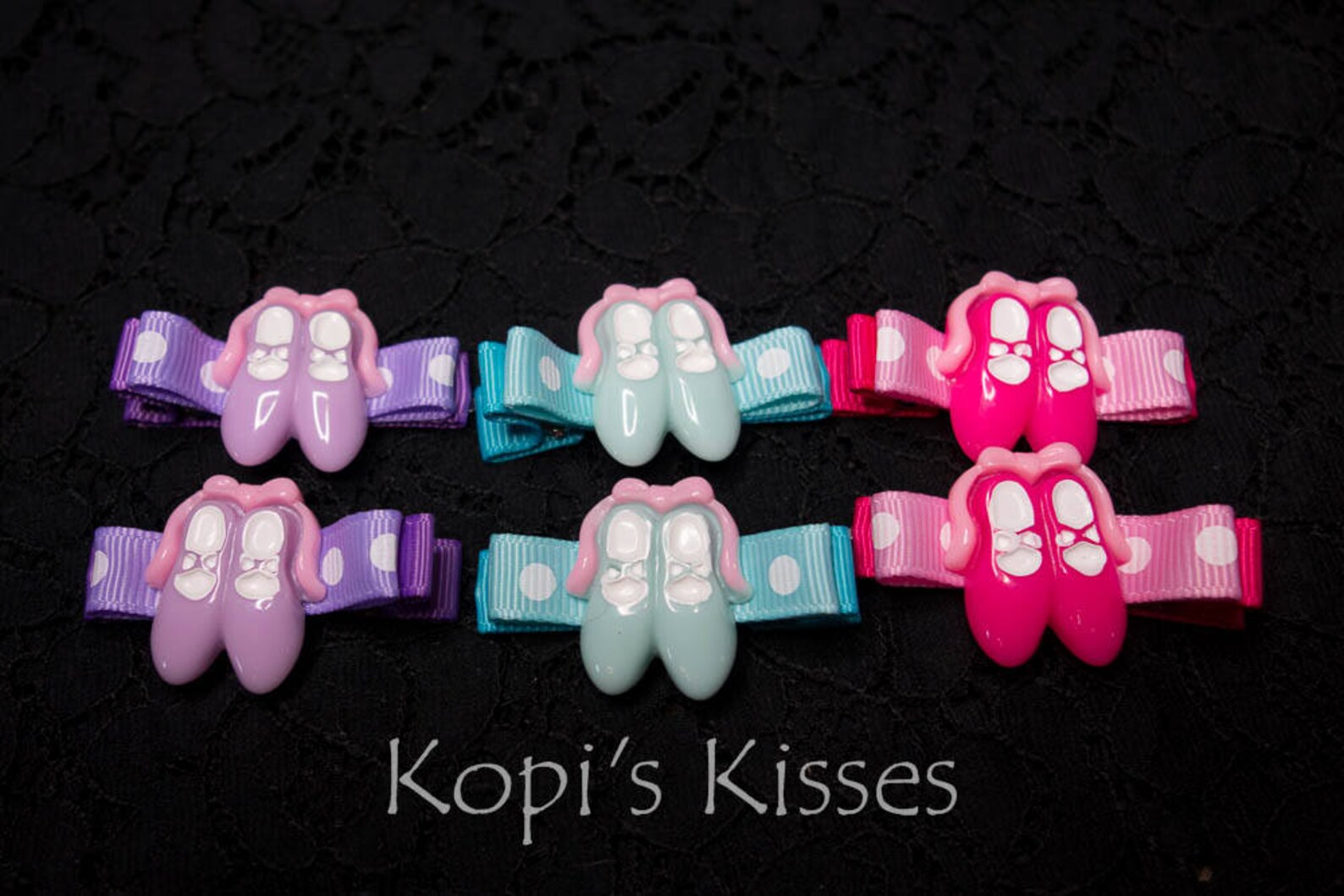 one pair non-slip alligator clips - ballet