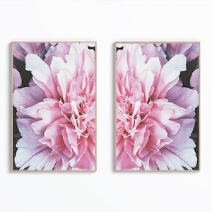 Set of 2 Peony Wall Art Pink Peony Print, Peony Printables, Flower Print, Floral Decor, Bedroom Wall Art, Digital Download, Blush Peonies
