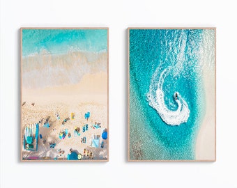 Set Of 2 Beach Printable Wall Art, Coastal Photography, Ocean Wall Decor, Coastal Printable, Beach Digital Download, Beach Prints Wall Art
