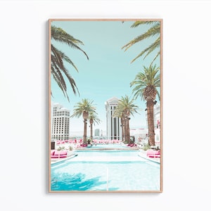 Las Vegas Wall Art Print, Las Vegas Poster, Pool Digital Print, Las Vegas Art, Travel Poster Print, Las Vegas Digital Prints, City Printable