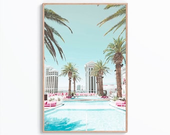 Las Vegas Wand Kunst Druck, Las Vegas Poster, Pool Digitaldruck, Las Vegas Kunst, Reise Poster Druck, Las Vegas Digitaldrucke, Stadt Printable