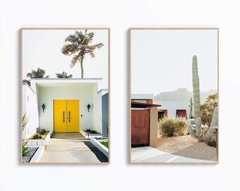 Palm Springs Print Art, California Print, Palm Springs Photo, Door Wall Art, Palm Springs Poster, Palm Tree Print, Cactus Decor, Digital Art