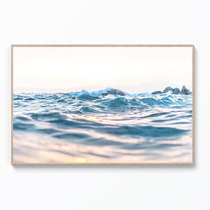 Ozean WandkunstDruck, Wellen Druck, Pastell Ozean Poster, Boho Ozean Poster, Digitaler Ozean, Ozean Moderne Wandkunst, Küsten Dekor, druckbare Kunst