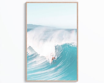 Luft Surf Fotografie Druck, Meereswelle, Küstenwand Kunst (digitaler Download)