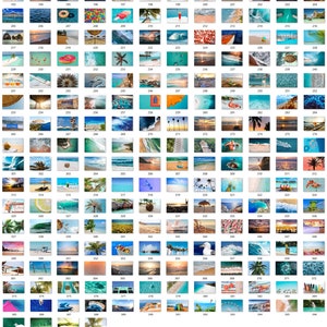 Set of 400 Horizontal Beach Wall Art Prints, Landscape Beach Prints, Boho Surf Prints, California Print, Ocean Photography, Aerial Print Art image 10