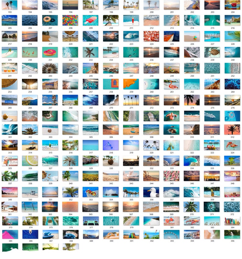 Set of 400 Horizontal Beach Wall Art Prints, Landscape Beach Prints, Boho Surf Prints, California Print, Ocean Photography, Aerial Print Art image 10