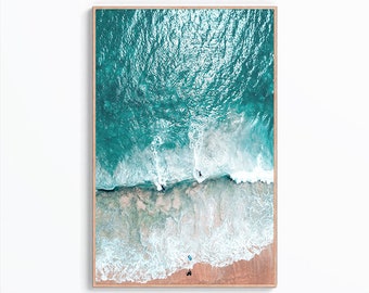 Aerial Surfers Print, Surf Print, Surf Wave Wall Art, Ocean Wave Printable, Surfing Photography, Surfboard Print, Aerial Surf Digital Print