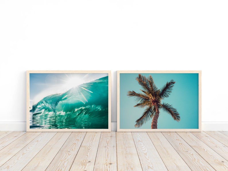 Set of 400 Horizontal Beach Wall Art Prints, Landscape Beach Prints, Boho Surf Prints, California Print, Ocean Photography, Aerial Print Art image 8