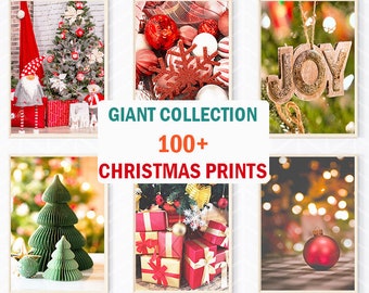 Christmas Wall Art Prints, Winter Photography Set (Digital Download)