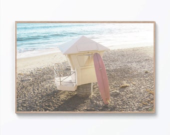 Surf Wall Art Print, Ocean Coastal Print, Surfboard Poster, Beach Wall Art, California Surf, Printable Art, Ocean Decor, Digital Download