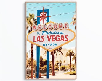 Las Vegas Print, Las Vegas Wall Art, Welcome To Fabulous Las Vegas Print, America Travel Print, Las Vegas Photo Art, Las Vegas Sign Digital