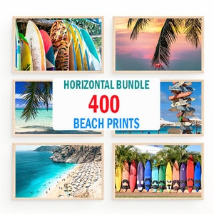 Set of 400 Horizontal Beach Wall Art Prints, Landscape Beach Prints, Boho Surf Prints, California Print, Ocean Photography, Aerial Print Art image 1