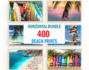 400 Beach Wall Art Prints, Coastal Landscape Photography (Digital Download)