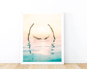 Sunset Photography Print, Tropical Wall Art, Ocean Sunrise Poster, Beach House Wall Decor, Golden Hour Print, Summer Vibes, Sunset Wall Art