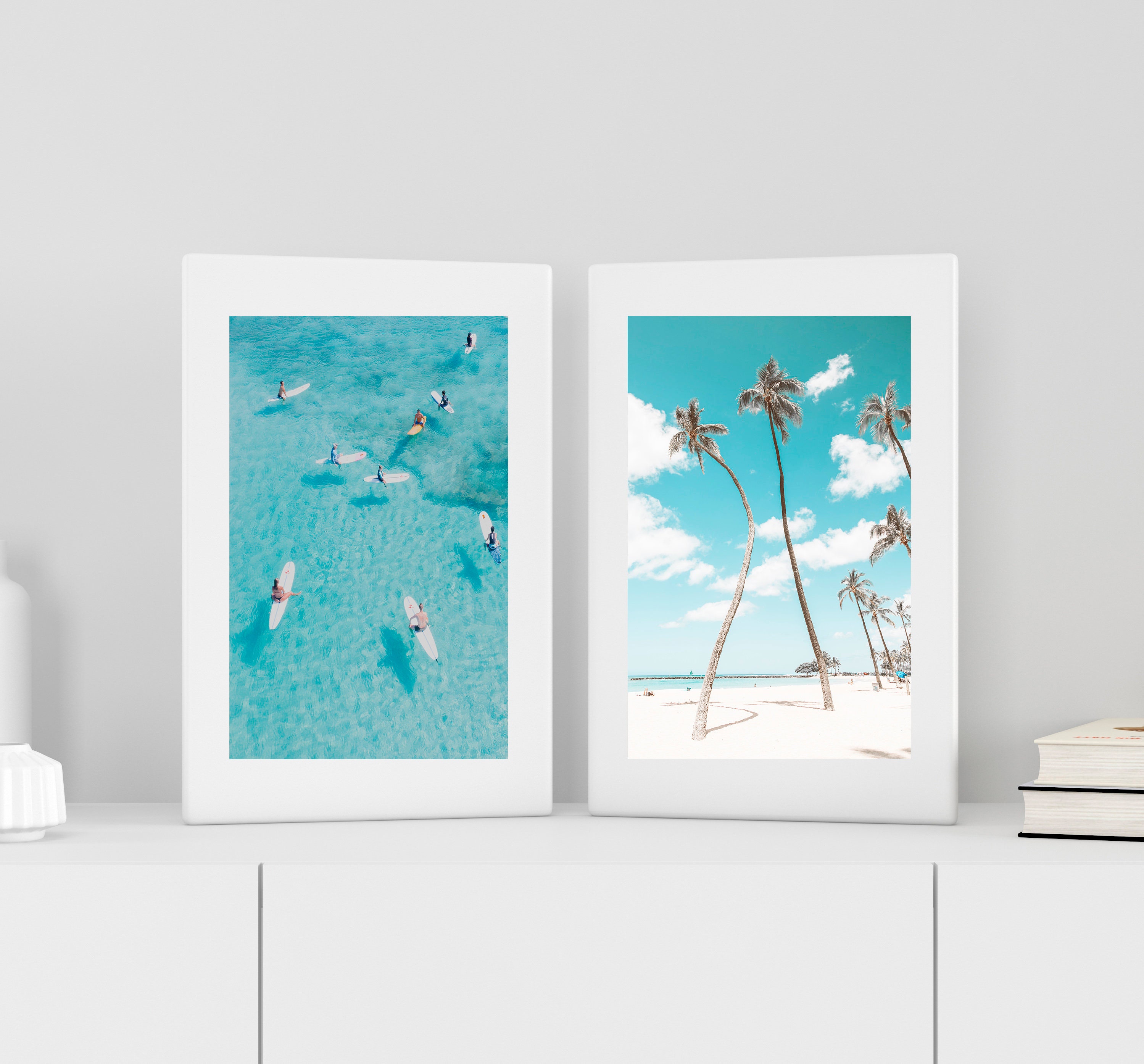 Set of 2 Aerial Beach Wall Art Prints Beach Prints Coastal Etsy
