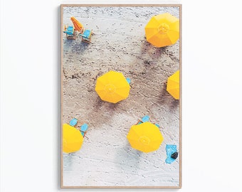 Umbrella Beach Print, Beach Umbrella Wall Art, Beach Poster, Summer Photography, Tropical Art Print, Beach House Decor, Digital Download,