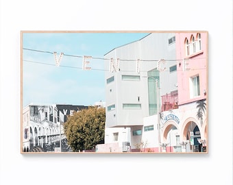 Venice Beach-bord print, California Wall Art Print, Venice Beach print kunst, Venice Beach poster, kunst aan de muur strand, Los Angeles fotografie