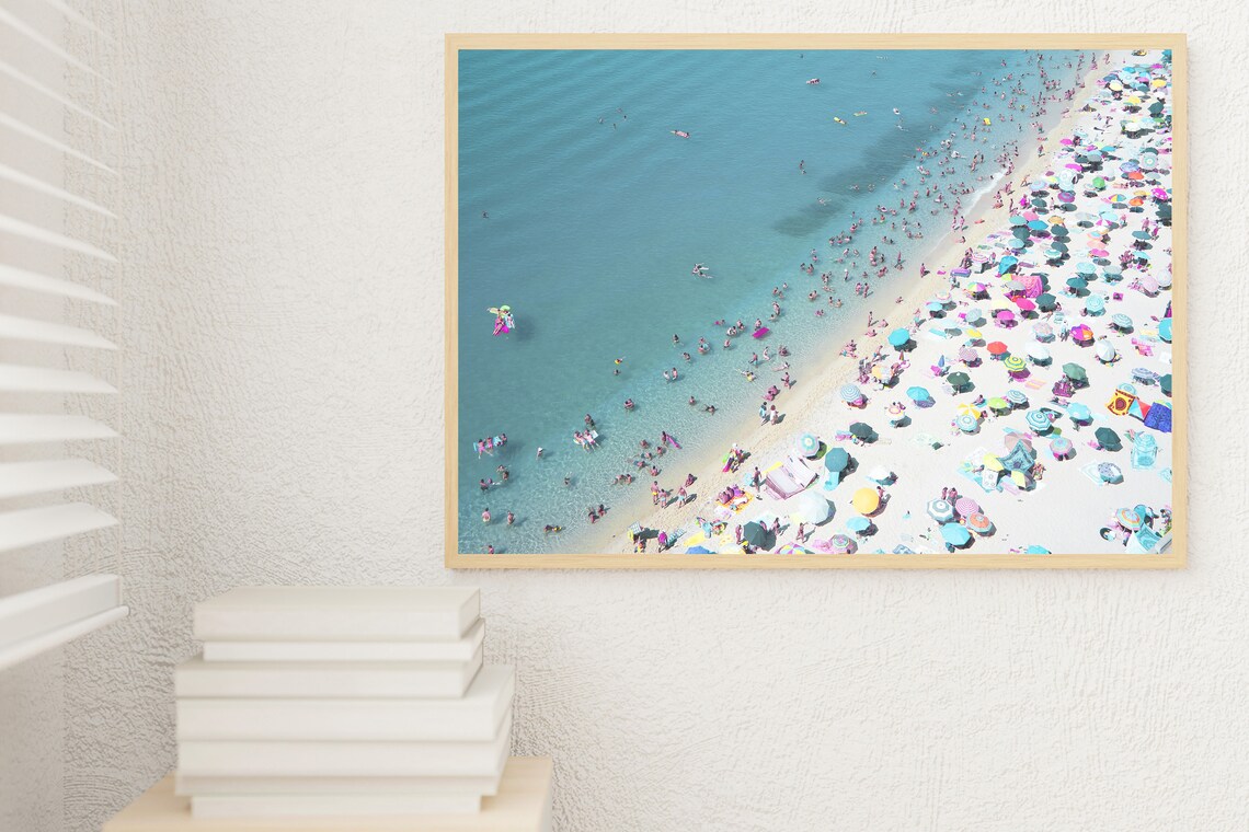 Tropical Beach Wall Art Aerial Beach Print Coastal Poster Etsy
