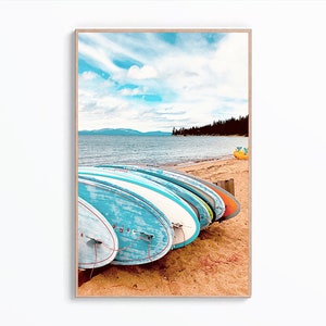 Surfboard Printable Wall Art, Beach Prints, Surfboard Wall Art, Coastal Decor, Surf Prints, Vintage Surf Print, Tropical Art, Digital Print