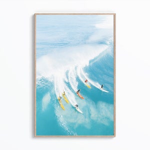 Impresión de surf, arte de pared de surf, cartel del océano, arte imprimible de surf, decoración de pared moderna, arte digital boho, arte de surf tropical, arte de descarga digital