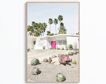 Impresión de arte mural de Palm Springs, arte mural de Palm Springs, póster de Palm Springs, fotografía de California, impresión para puerta, decoración moderna, descarga digital