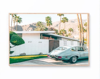 Palm Springs Print Art, California Wall Art, Mid Century Wall Decor, Modern Digital Print, Palm Springs Printable, Palm Trees Wall Art Print