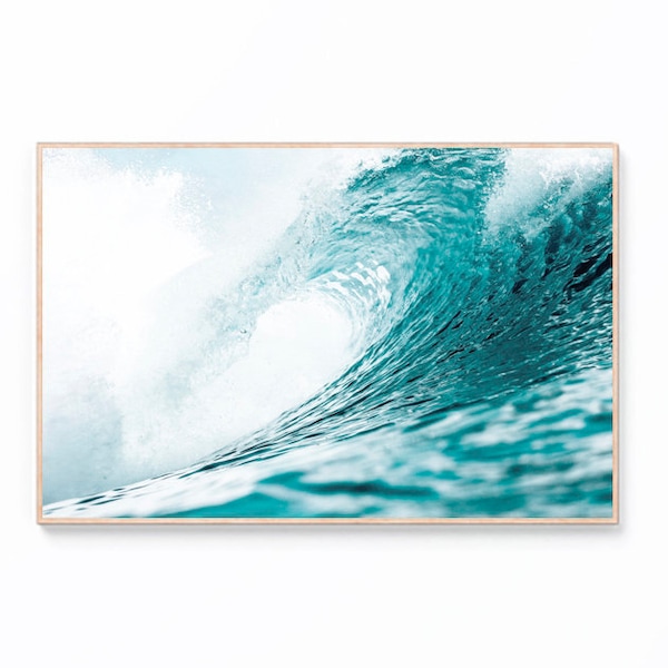 Ocean Wall Art Print, Wave Photography, Surf Wave Wall Art, Wave Print Download, Modern Wall Decor, Surf Wave Poster, Ocean Wave Printables