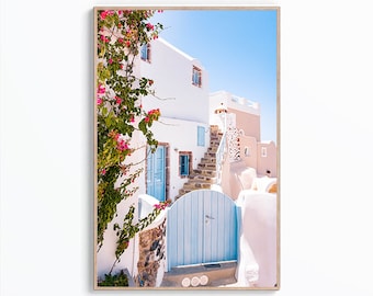 Griechenland Wand Kunst Druck, Santorini Poster, mediterrane Kunst, Tropisch Fotografie Druck, Reise Druckkunst, digitaler Download, druckbare Kunst
