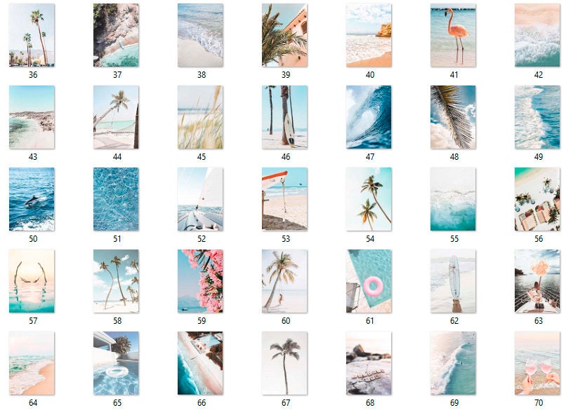 Set of 100 Beach Printable Wall Art Coastal Prints Aerial Etsy Australia
