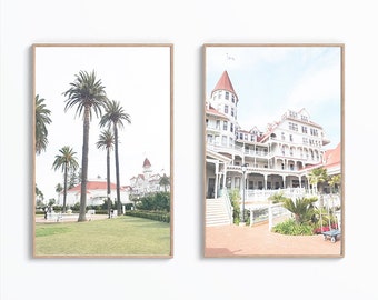 Impresión de San Diego, Arte digital de California, Decoración de pared de Coronado, Decoración de pared en tonos pastel, Impresión de California, Arte imprimible de San Diego, Arte digital de playa