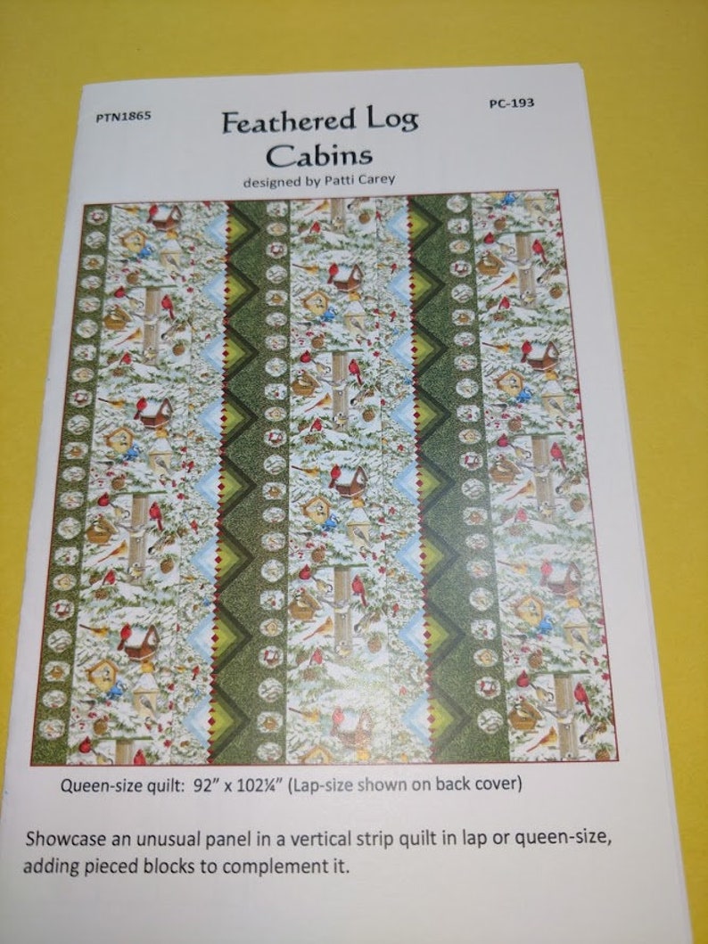 Quilt Pattern Feathered Log Cabins Queen Lap Size Etsy